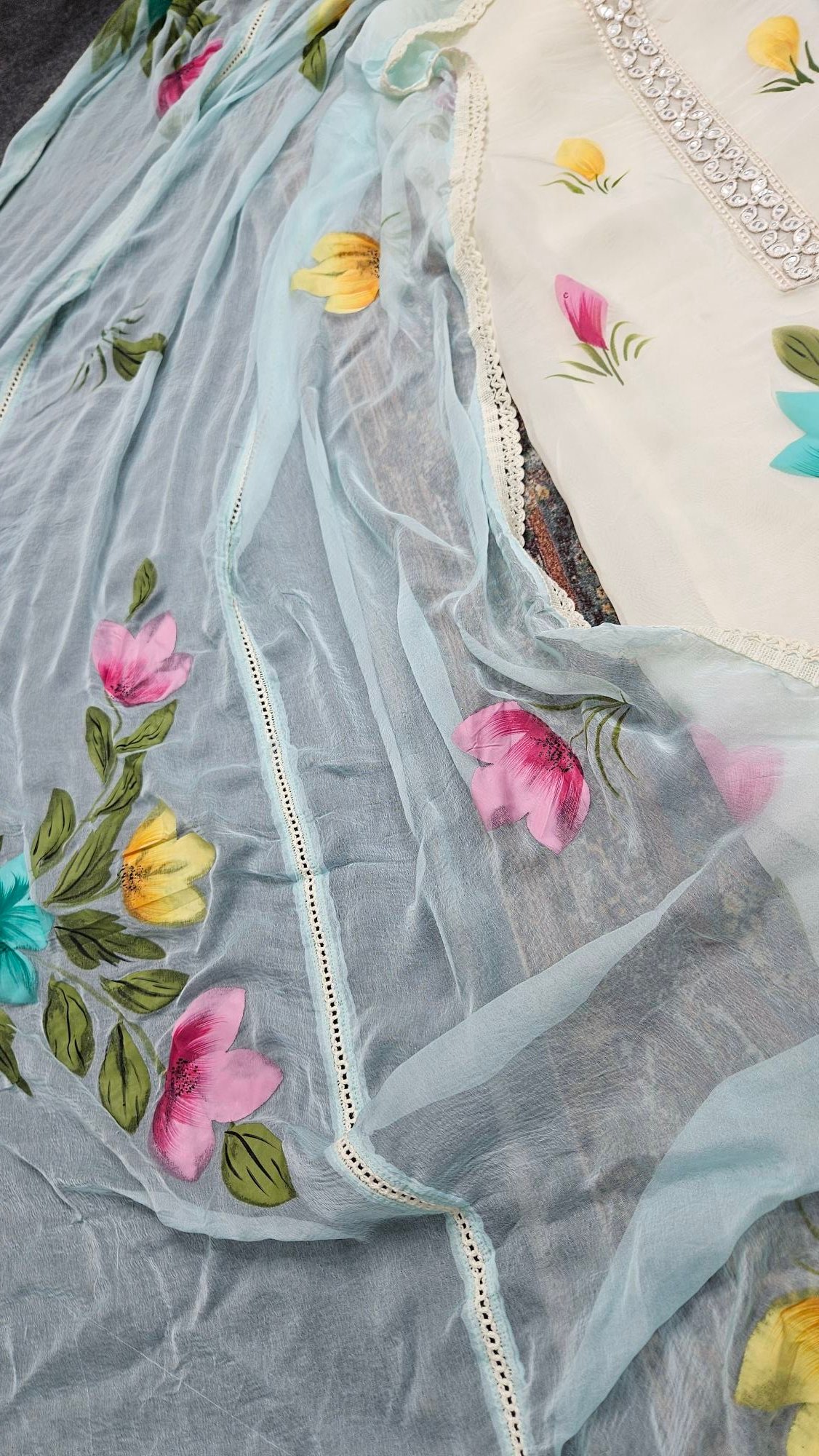 Muslin Handpaint Boutique Dress - S000274C - Image 5