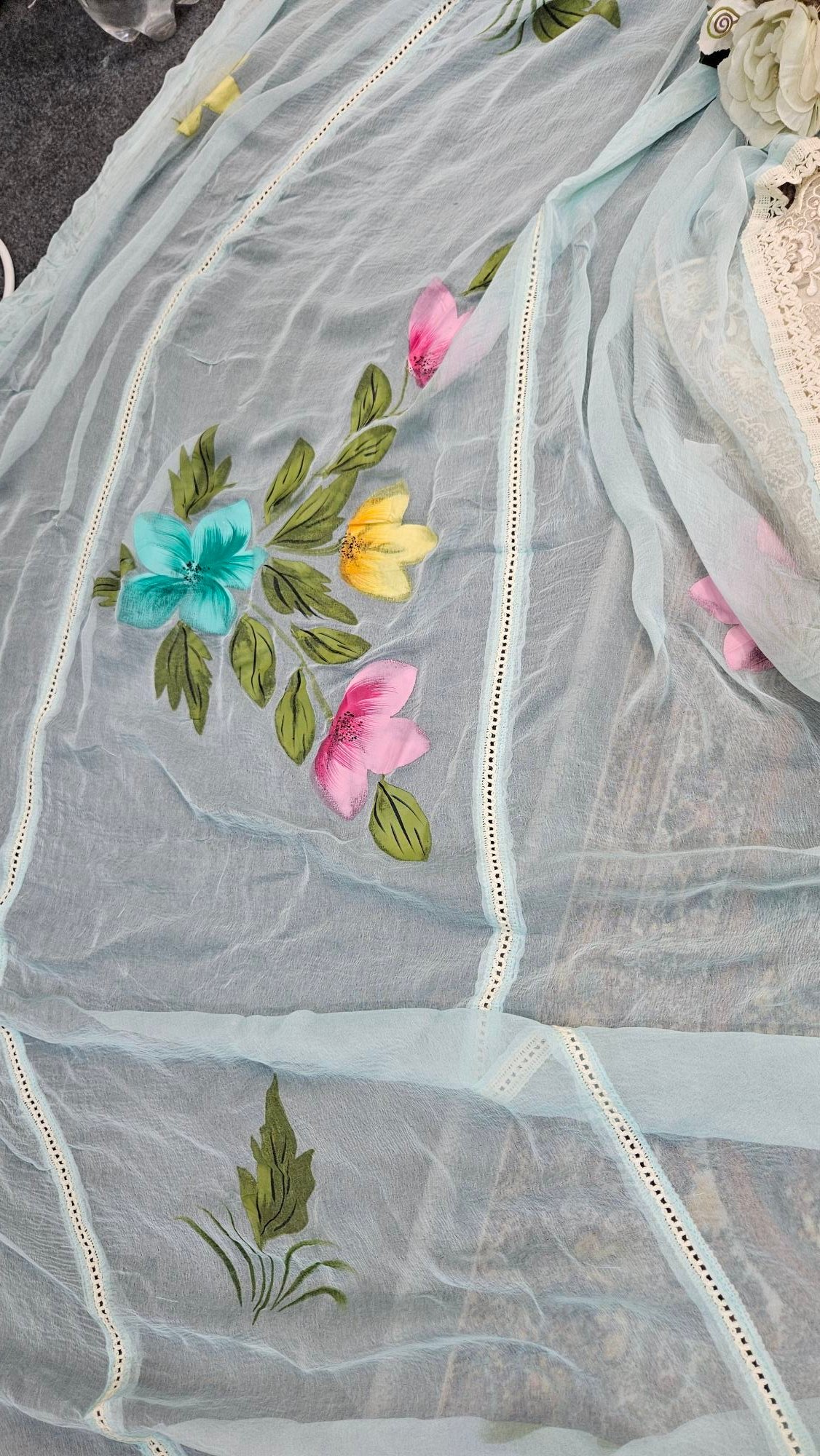 Muslin Handpaint Boutique Dress - S000274C - Image 8