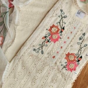 Pure Mal Mal Cotton Chikankari Dress