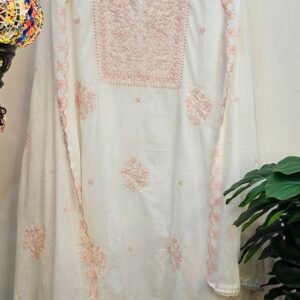 Pure Mal Mal Cotton Chikankari Dress