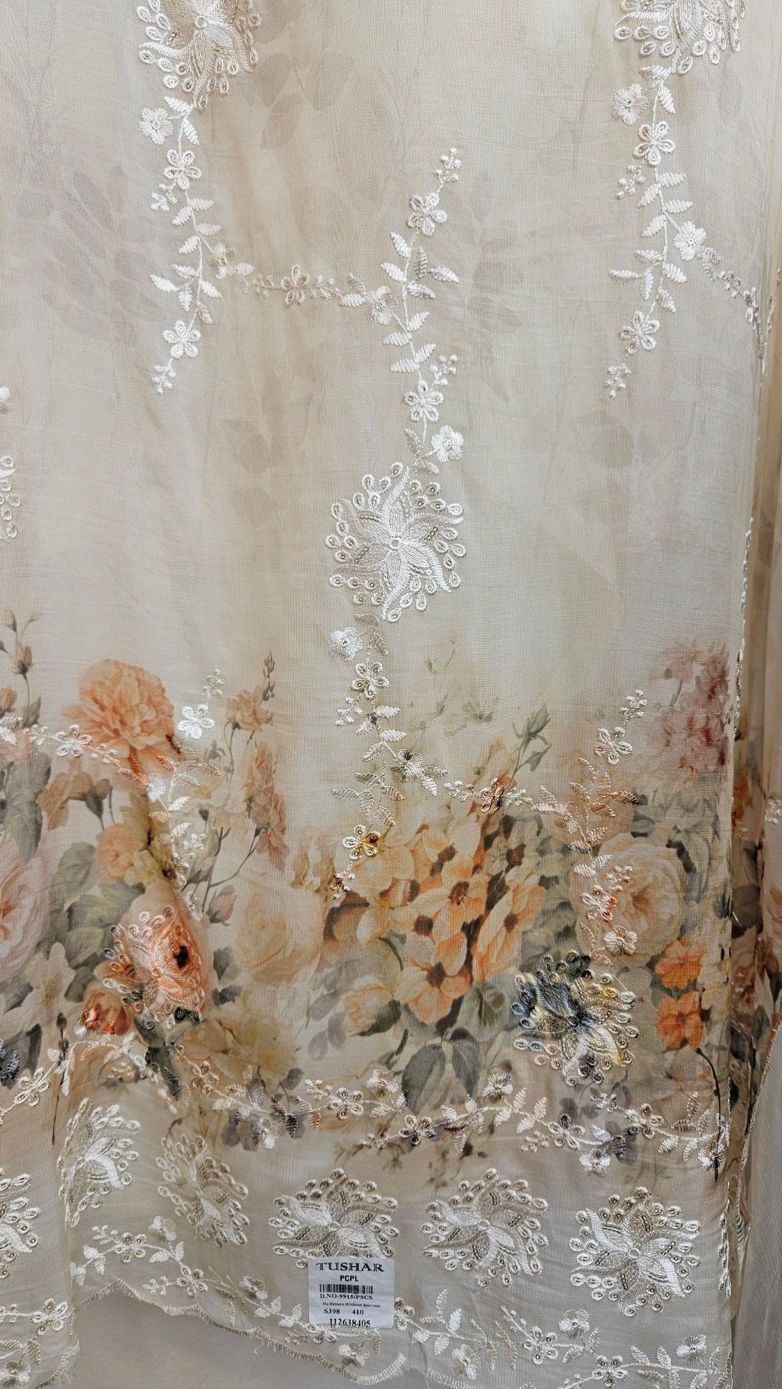 Beautiful Floral Muslin Dress - Image 2