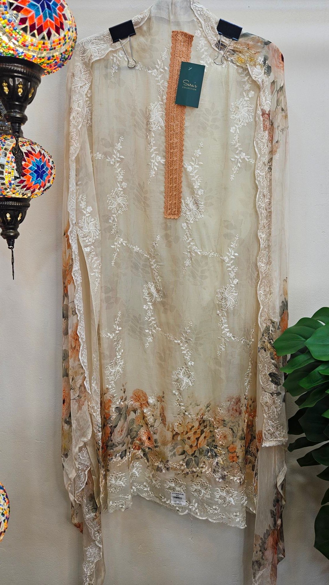 Beautiful Floral Muslin Dress - Image 6