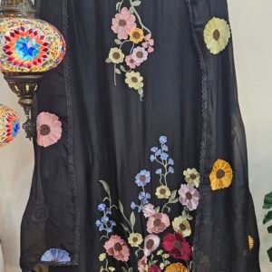 Pure Muslin Boutique 3D Embroidery Dress