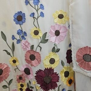 Pure Muslin Boutique 3D Embroidery Dress – S000714C