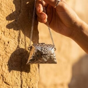Ornate Silver Trinlet Box Bag – S001288C