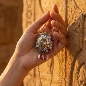 Micro-Minaudière Artisan Bag Cum Locket – S001285C