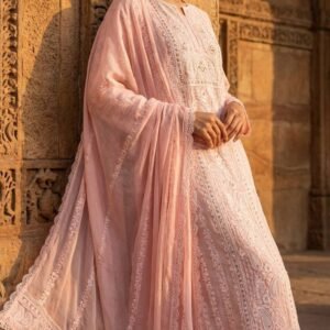 Pure Lucknowi Handwork Dress – S000467C