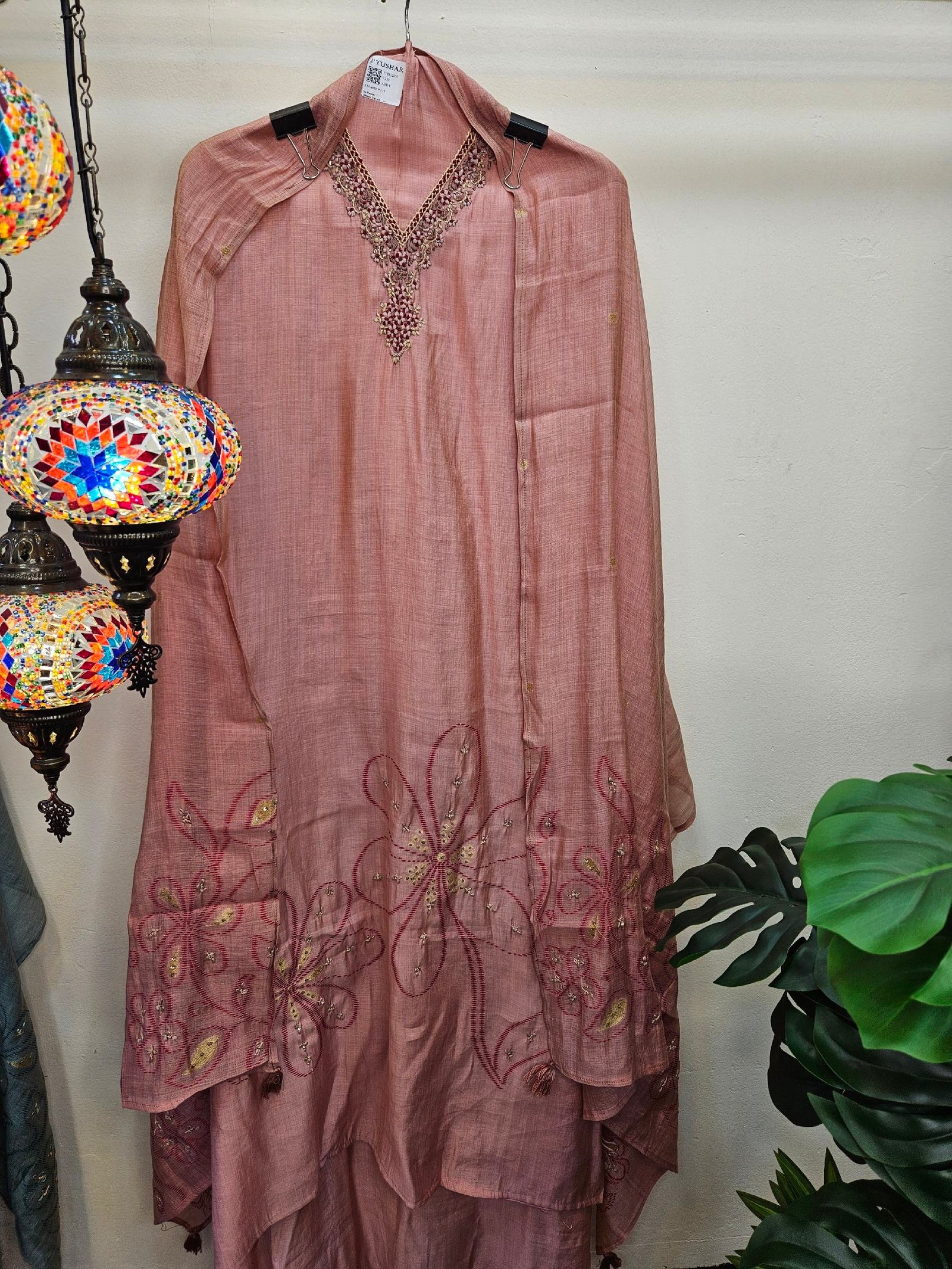 Soft Tassar Jamdani Weaving Boutique Dress - Image 2