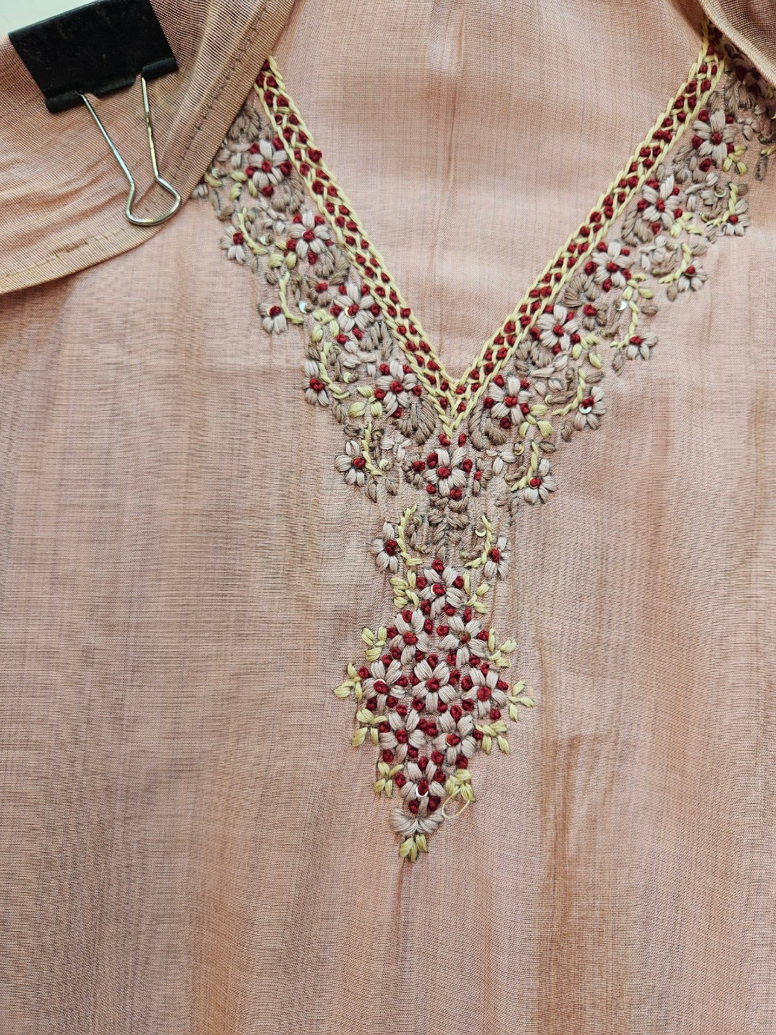 Soft Tassar Jamdani Weaving Boutique Dress - Image 3