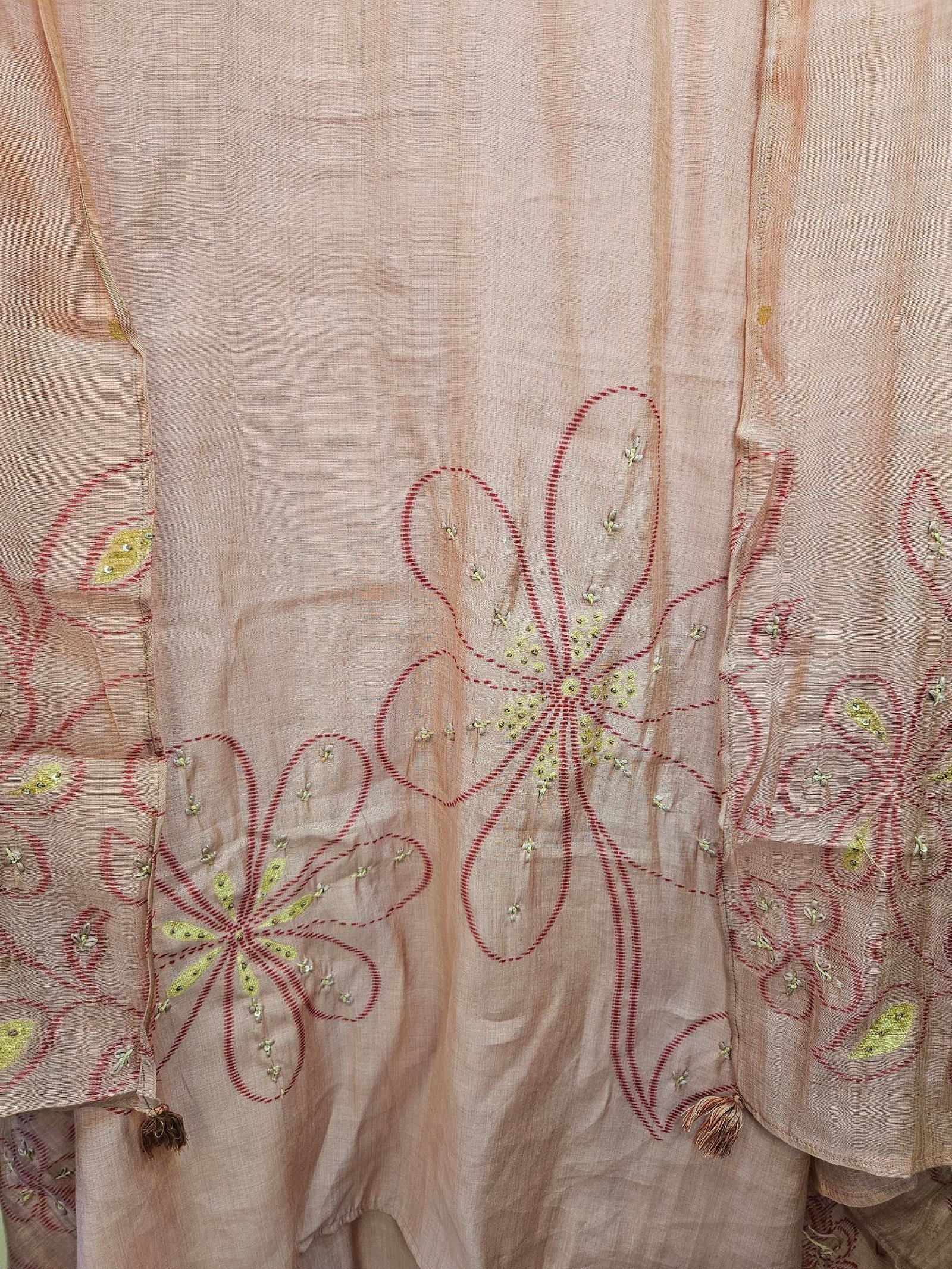 Soft Tassar Jamdani Weaving Boutique Dress - Image 5