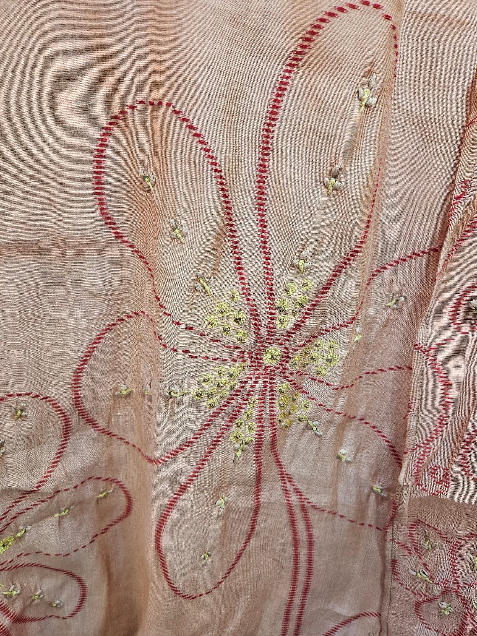 Soft Tassar Jamdani Weaving Boutique Dress - Image 6