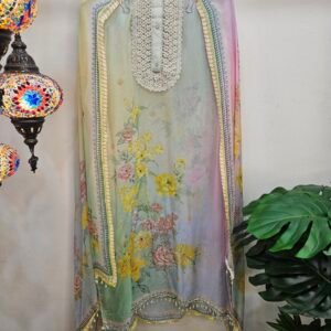 Pure Muslin Handwork Boutique Dress