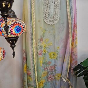 Pure Muslin Handwork Boutique Dress