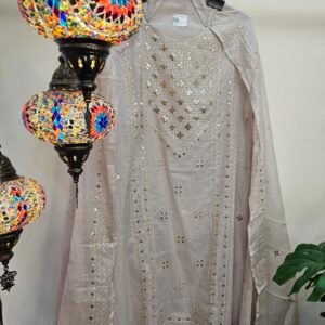 Pure Mul Chanderi Pitta Work Boutique Dress