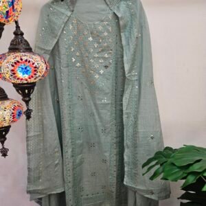 Pure Mul Chanderi Pitta Work Boutique Dress