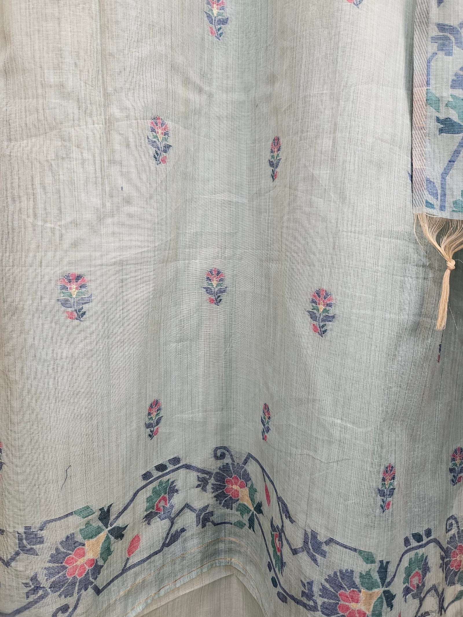 Pure Tassar Silk French-Knot Boutique Dress - Image 6