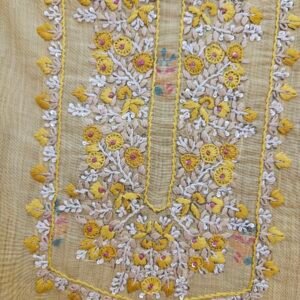 Pure Tassar Silk French-Knot Boutique Dress