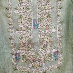 Pure Tassar Silk French-Knot Boutique Dress