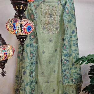 Pure Tassar Silk French-Knot Boutique Dress