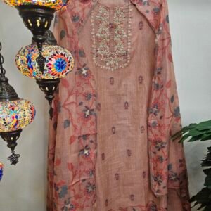 Pure Tassar Silk French-Knot Boutique Dress