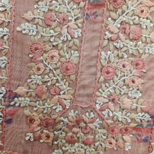 Pure Tassar Silk French-Knot Boutique Dress