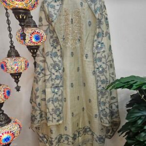 Pure Tassar Silk French-Knot Boutique Dress