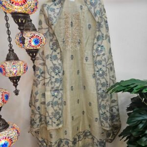 Pure Tassar Silk French-Knot Boutique Dress