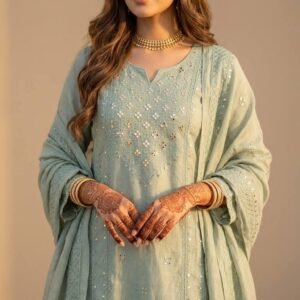 Pure Mul Chanderi Pitta Work Boutique Dress