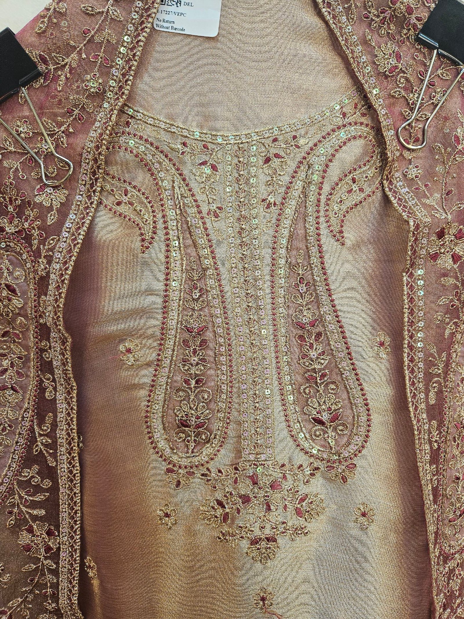 Pure Banarasi Tissue Silk Dress - Image 2