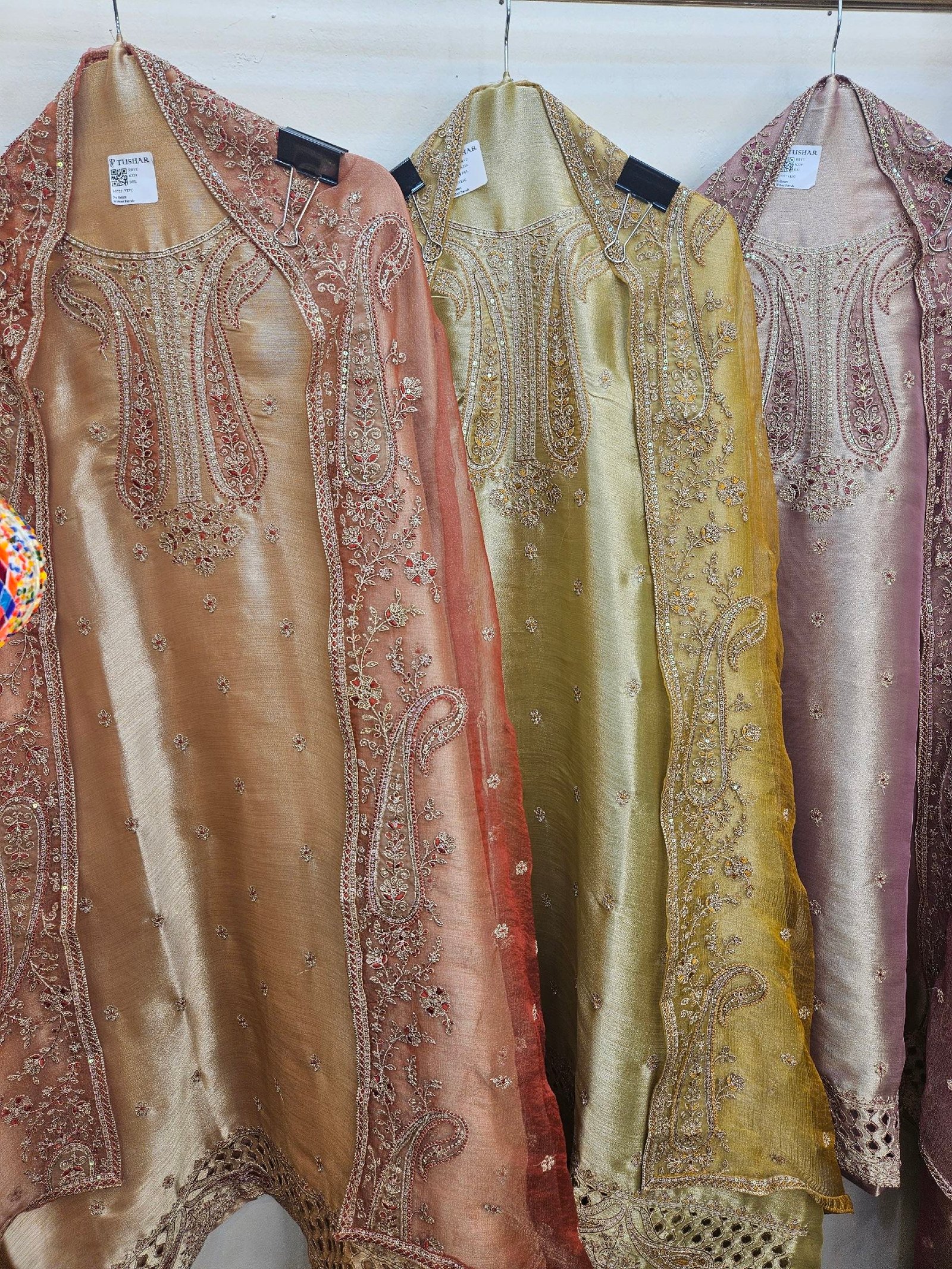 Pure Banarasi Tissue Silk Dress - Image 8
