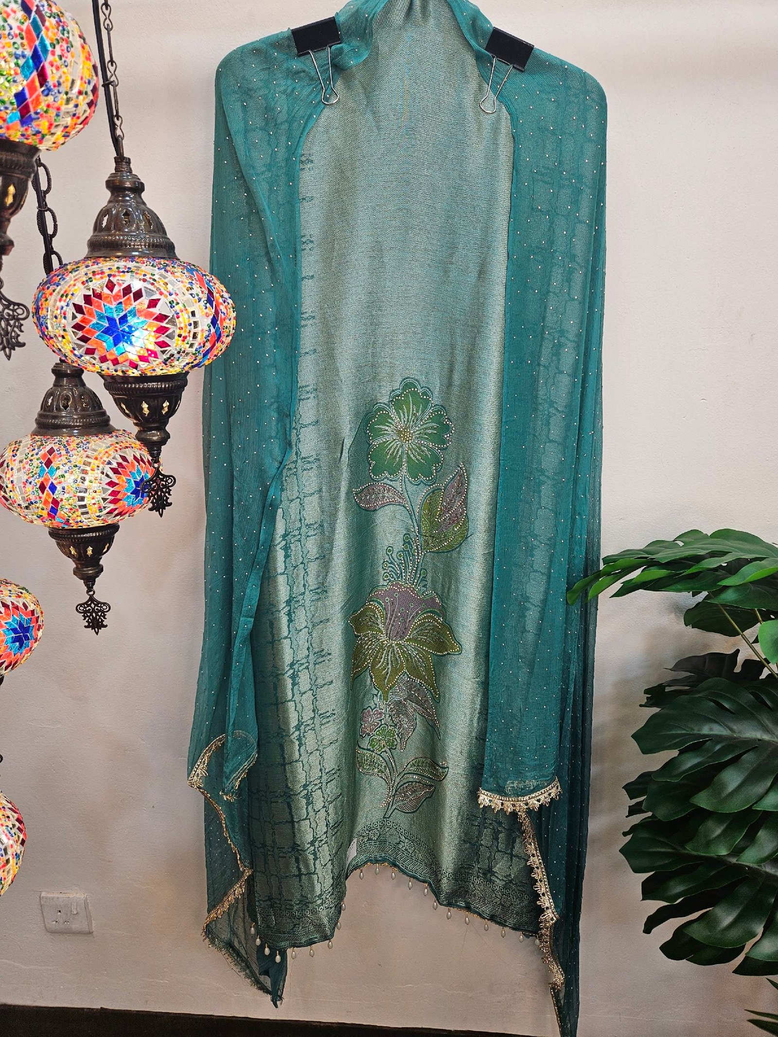 Pure Banarasi Tissue Silk Boutique Dress - Image 6