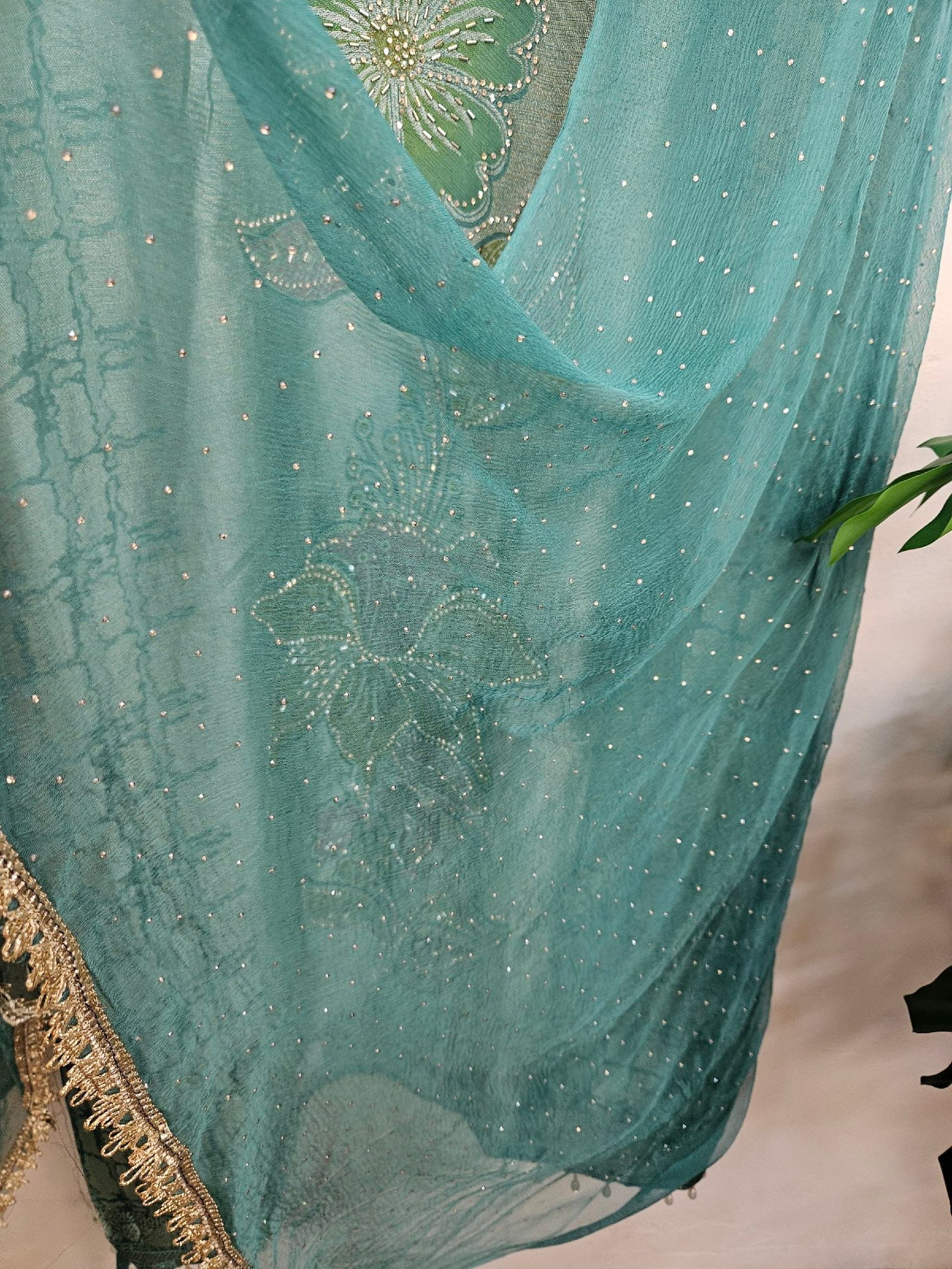 Pure Banarasi Tissue Silk Boutique Dress - Image 5