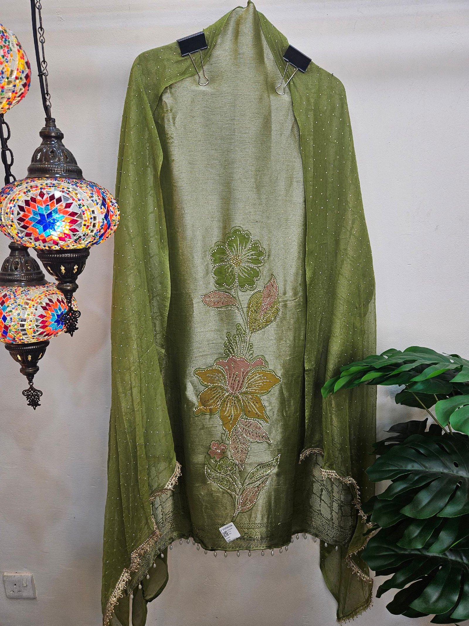 Pure Banarasi Tissue Silk Boutique Dress - Image 2