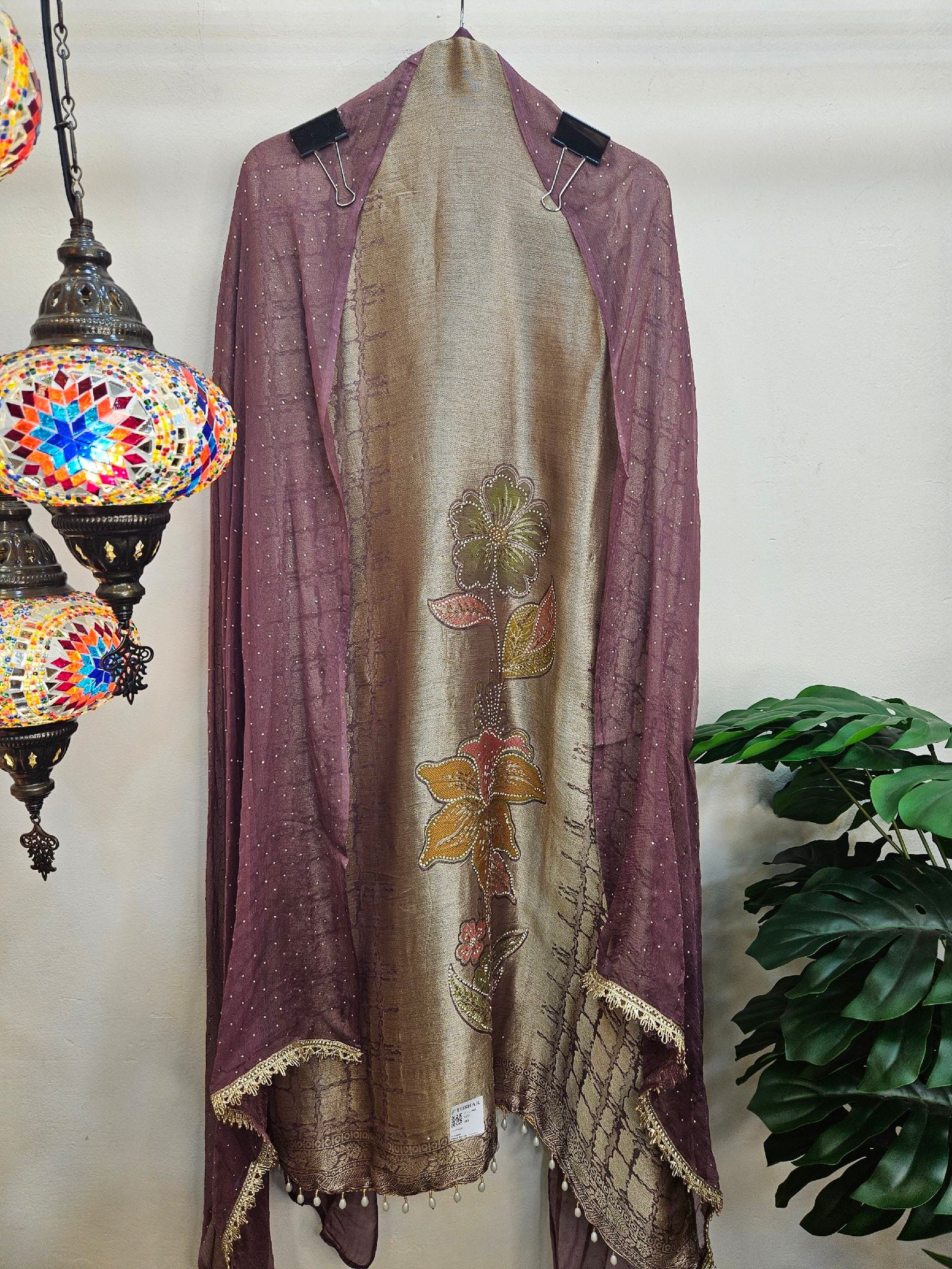 Pure Banarasi Tissue Silk Boutique Dress - Image 2