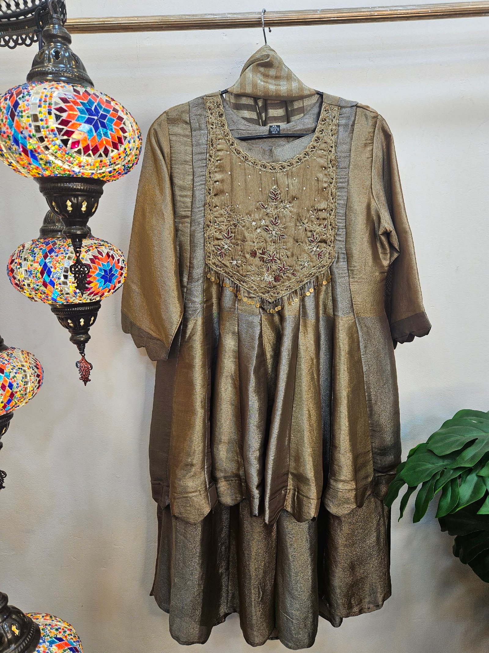 Pure Boutique Peplum Style Stitched Handwork Dress - Image 7