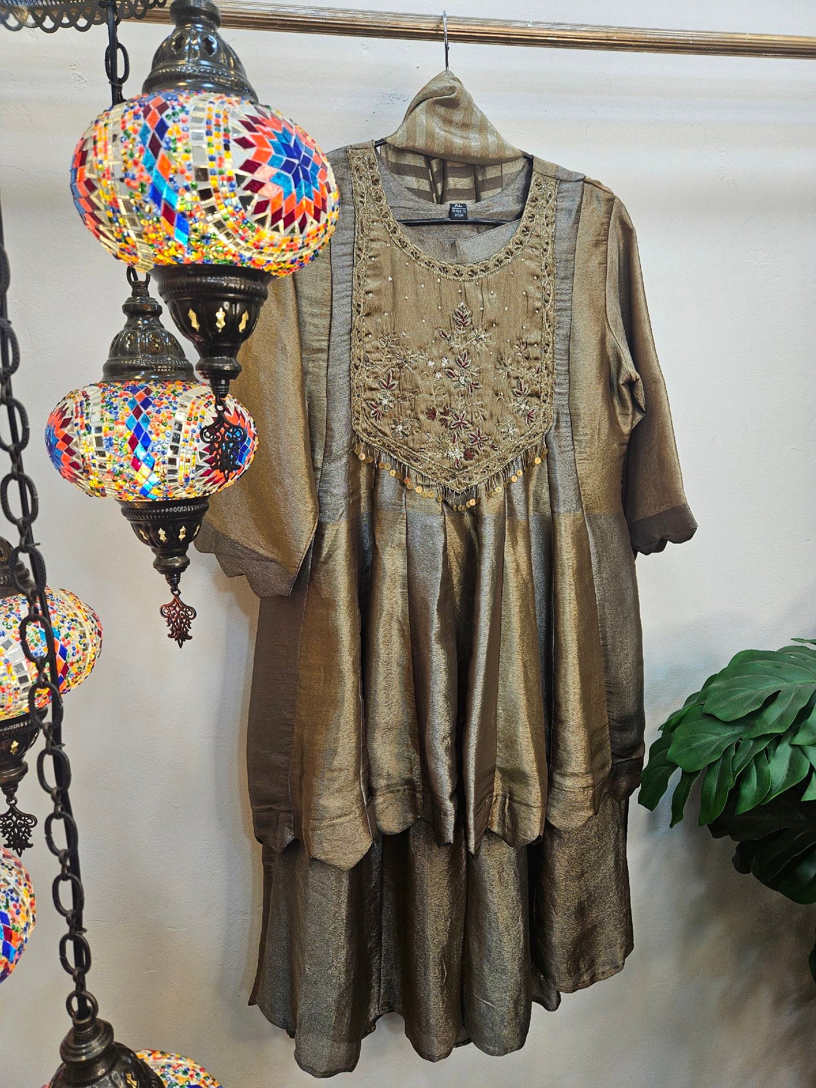 Pure Boutique Peplum Style Stitched Handwork Dress - Image 2