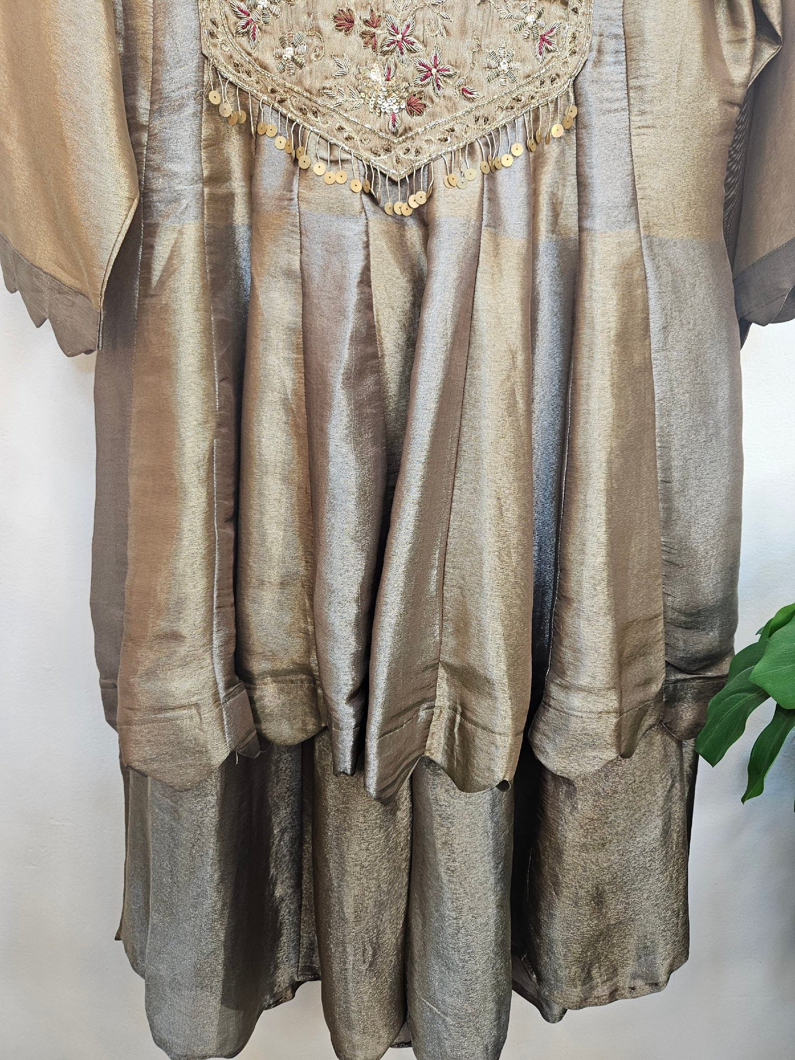 Pure Boutique Peplum Style Stitched Handwork Dress - Image 4