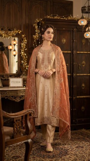 Pure Banarasi Tissue Simar Silk Dress