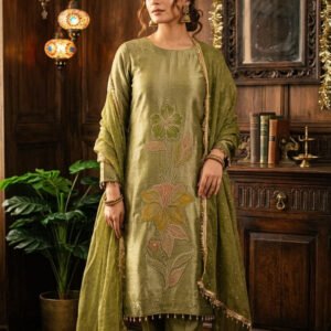 Pure Banarasi Tissue Silk Boutique Dress