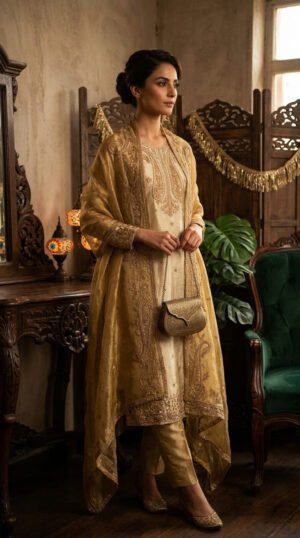 Pure Banarasi Tissue Simar Silk Dress