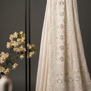 Designer Lucknowi Mukaish & Pearl Work Saree