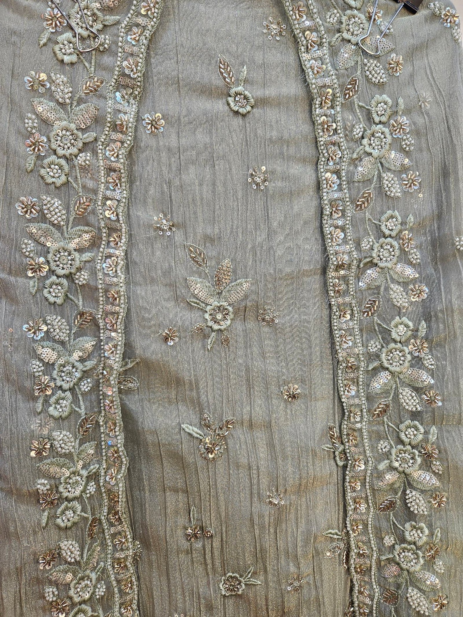 Pure Crush Tissue Simar Handwork Boutique Dress - Image 3