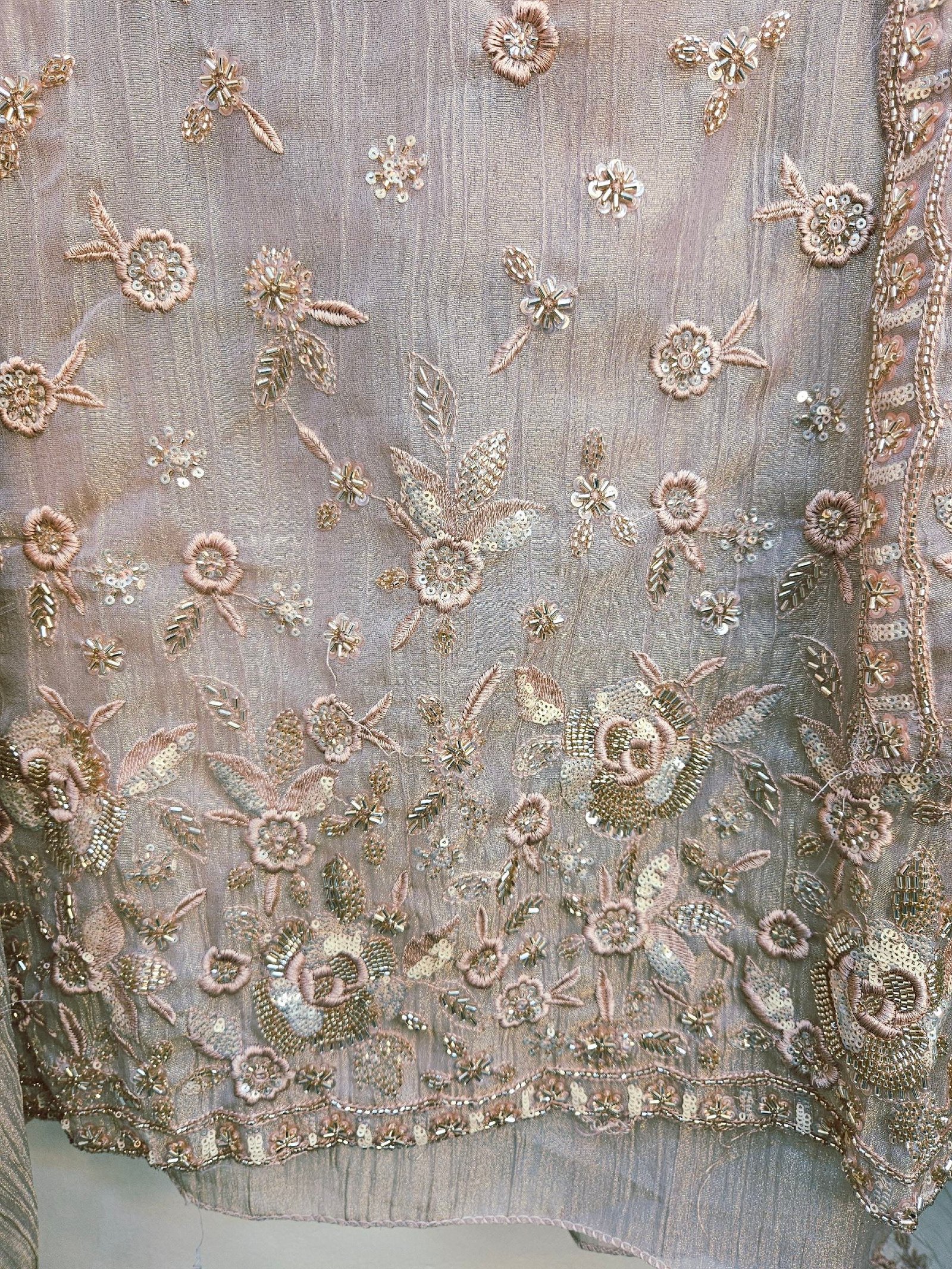 Pure Crush Tissue Simar Handwork Boutique Dress - Image 4