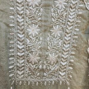 Pure Mul-Chanderi Chikankari Dress