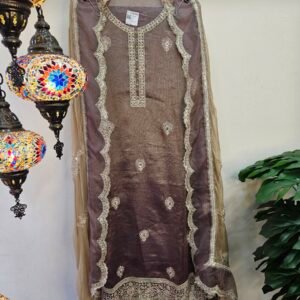 Pure Glass Simar Swarovski Stone Work Boutique Dress