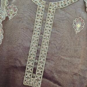 Pure Glass Simar Swarovski Stone Work Boutique Dress