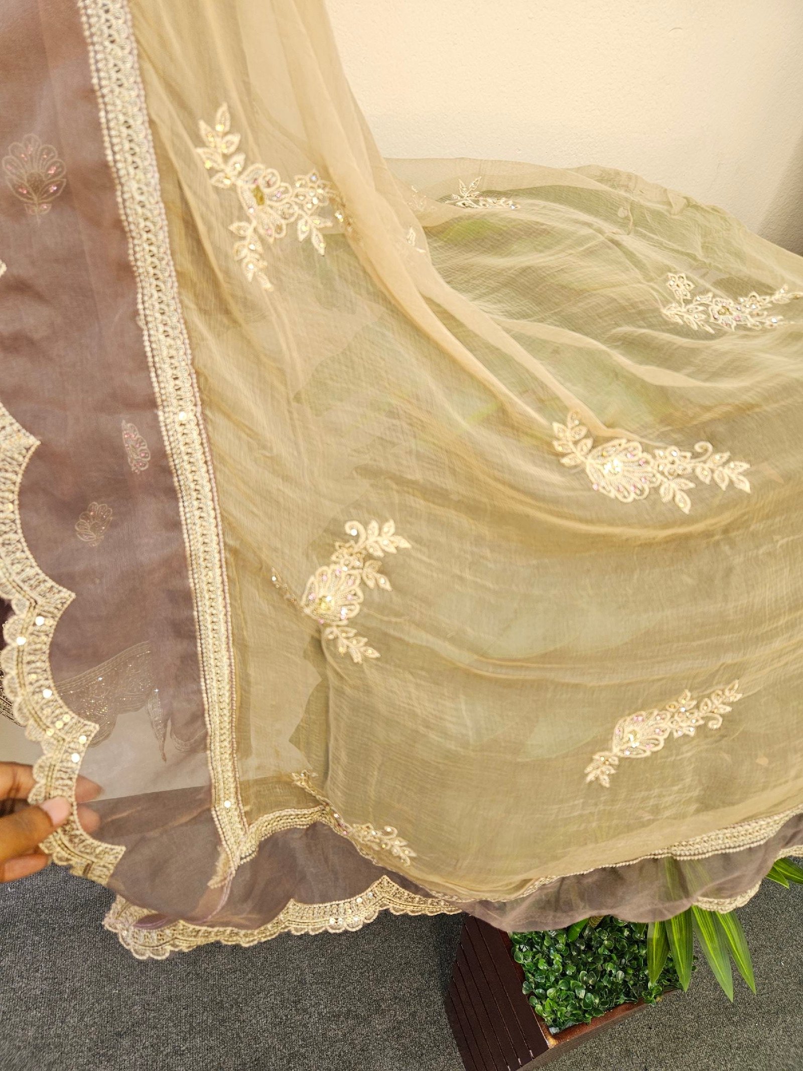 Pure Glass Simar Swarovski Stone Work Boutique Dress - Image 5