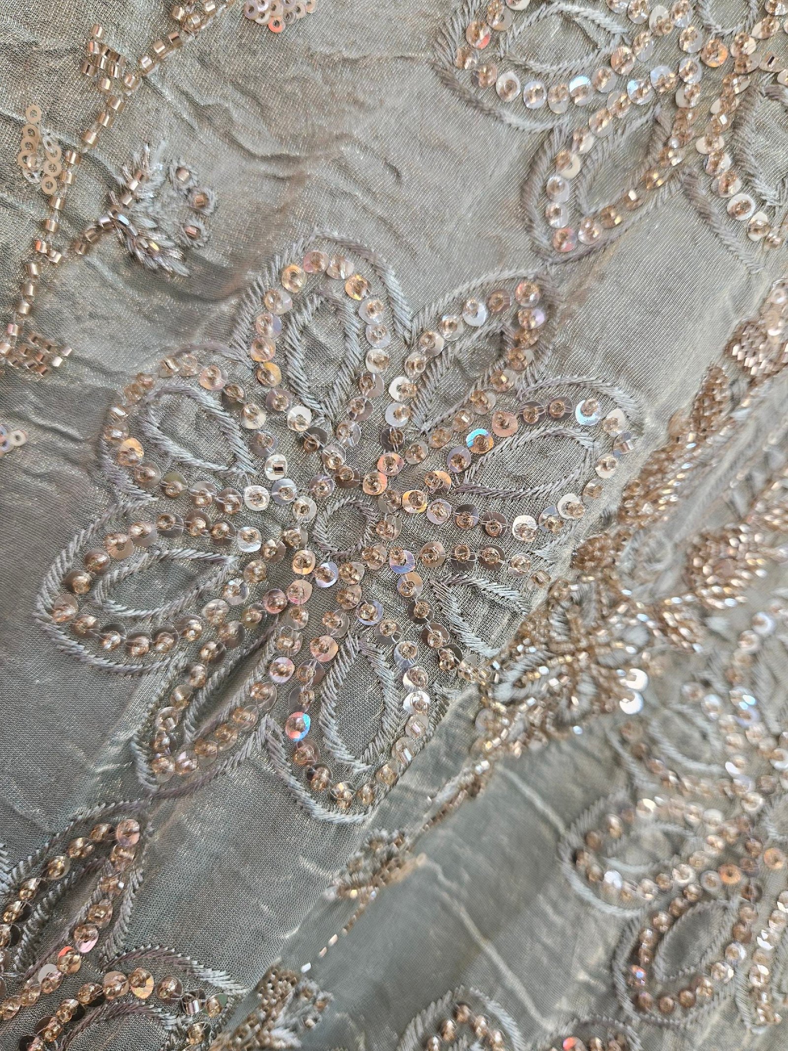 Pure Crush Tissue Simar With Full Handwork Boutique Dress - Image 5