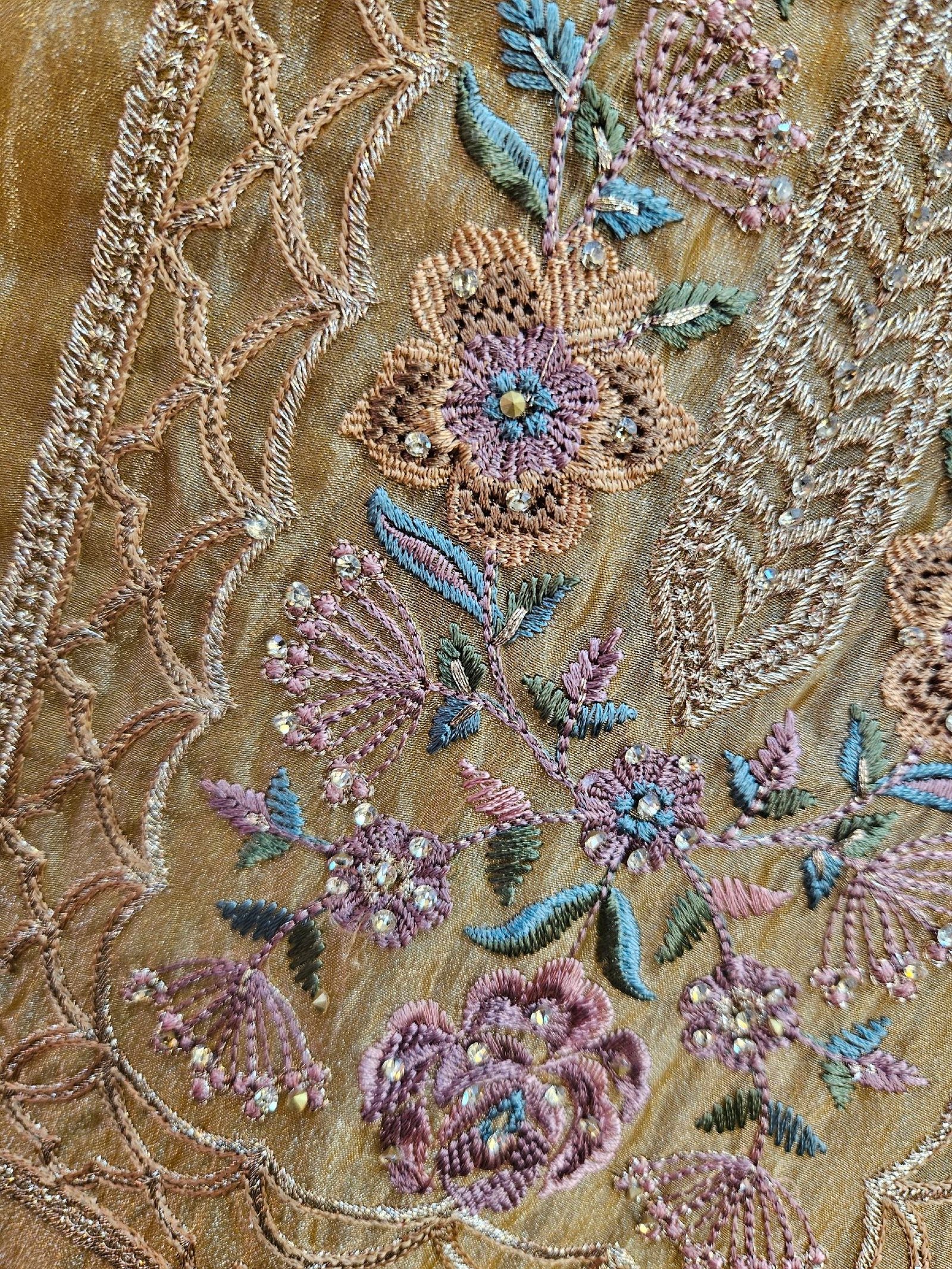 Pure Crush Tissue Simar Antique Work Boutique Dress - Image 2