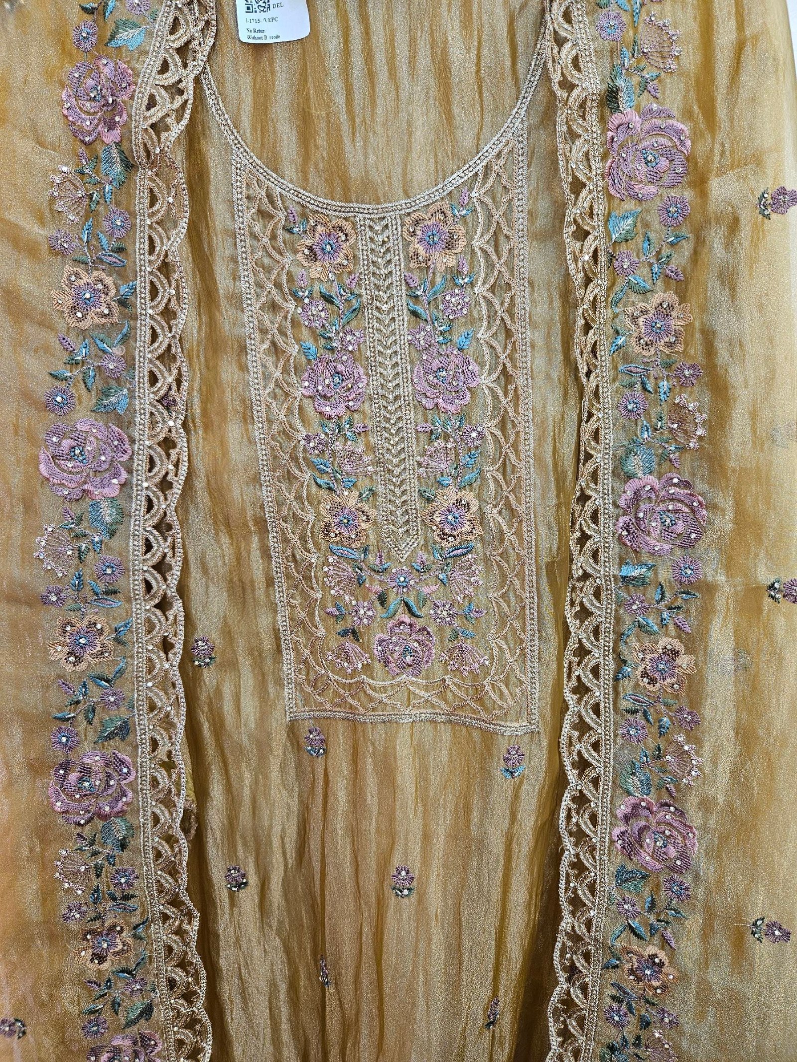 Pure Crush Tissue Simar Antique Work Boutique Dress - Image 3